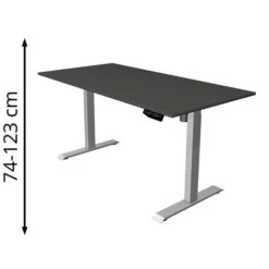 Kerkmann Schreibtisch Move 1, 2274, Anthrazit, Elektrisch Höhenverstellbar, 160 X 74-123 X 80cm