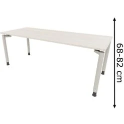 Fm-Büromöbel Schreibtisch Fastline Fm11, Akazie, Höhenverstellbar, 200 X 68-82 X 80cm