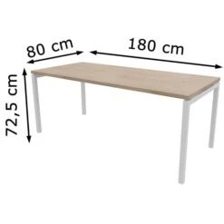 Quadrifoglio Schreibtisch Idea+ 01, Ulme / Weiß, Maße: 180 X 80cm -Leitz || Novus || Herlitz Shop ad82baed22d891713e5651bb8b5d55e45b31ad51 schreibtisch quadrifoglio idea plus 01 ulme weiss