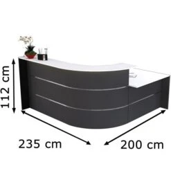 Kerkmann Empfangstheke Bari 3559, Anthrazit / Weiß, 235 X 112 X 200cm, Winkeltheke Mit Anbautisch -Leitz || Novus || Herlitz Shop b25c06ac2ca9fb2b14e6f77d8bb65630a2a99431 empfangstheke kerkmann bari 3559 anthrazit weiss