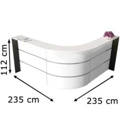 Kerkmann Empfangstheke Bari 3566, Weiß / Weiß, 235 X 112 X 235cm, Winkeltheke -Leitz || Novus || Herlitz Shop b47ba41d8aab35585f30c4c7176d6a6057ebd79e empfangstheke kerkmann bari 3566