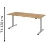 Hammerbacher Schreibtisch XMST 19, Asteiche, Elektrisch Höhenverstellbar, 180 X 71-120 X 80cm
