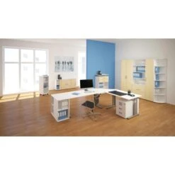 Geramöbel Schreibtisch Flex S-617146-WS, Weiß, Höhenverstellbar, 180 X 68-82 X 80cm -Leitz || Novus || Herlitz Shop bf53f248621dd85e1c81c000a6e290c1b73492eb schreibtisch geramoebel flex s 617146 ws weiss