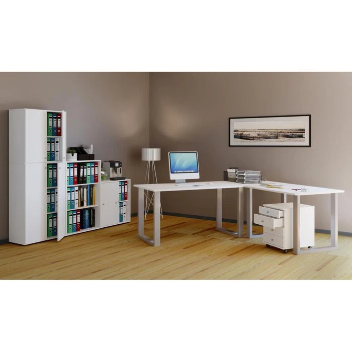 VCM Schreibtisch Lona, 914680, Weiß, Maße: 140 X 50cm 2 VCM Schreibtisch Lona, 914680, Weiß, Maße: 140 X 50cm – Bild 2