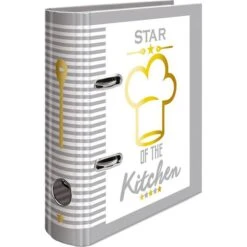 Herma Ordner 15416, Rezeptordner, Karton, A5, 7cm, Motiv Star Of The Kitchen, Inkl. Register