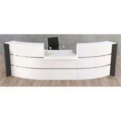 Kerkmann Empfangstheke Bari 3564, Weiß / Weiß, 357,5 X 112 X122,5cm Bogentheke M. Beratungsplatz -Leitz || Novus || Herlitz Shop cd6dd831ed3f8db2e689aab04c7a48300ae6714e empfangstheke kerkmann bari 3564 weiss weiss