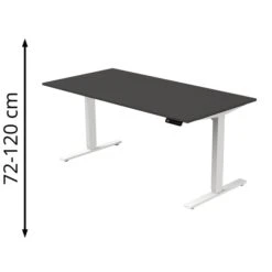 Kerkmann Schreibtisch Move 3, 3807, Anthrazit, Elektrisch Höhenverstellbar, 160 X 72-120 X 80cm