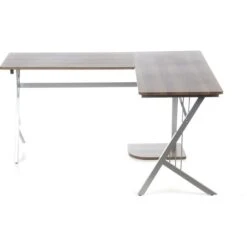 HJh-OFFICE Schreibtisch Pollux 673460, Walnuss, Maße: 155 X 130cm, L-Form -Leitz || Novus || Herlitz Shop db000806e1a20ca6101caac0f5805167cc88e15b schreibtisch hjh office pollux 673460 walnuss