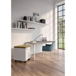 Quadrifoglio Schreibtisch Idea+ 01, Ulme / Weiß, Maße: 180 X 80cm -Leitz || Novus || Herlitz Shop ddc2da42da0523d4d4f561f414278e3a59c6c90a schreibtisch quadrifoglio idea plus 01 ulme weiss