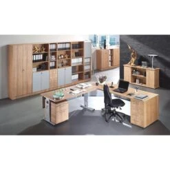 Hammerbacher Schreibtisch O-Serie, Nussbaum, Höhenverstellbar, 120 X 65-85 X 80cm -Leitz || Novus || Herlitz Shop de948b9c7014cf9116780ff33e6242a47b0b45ff schreibtisch hammerbacher o serie nussbaum