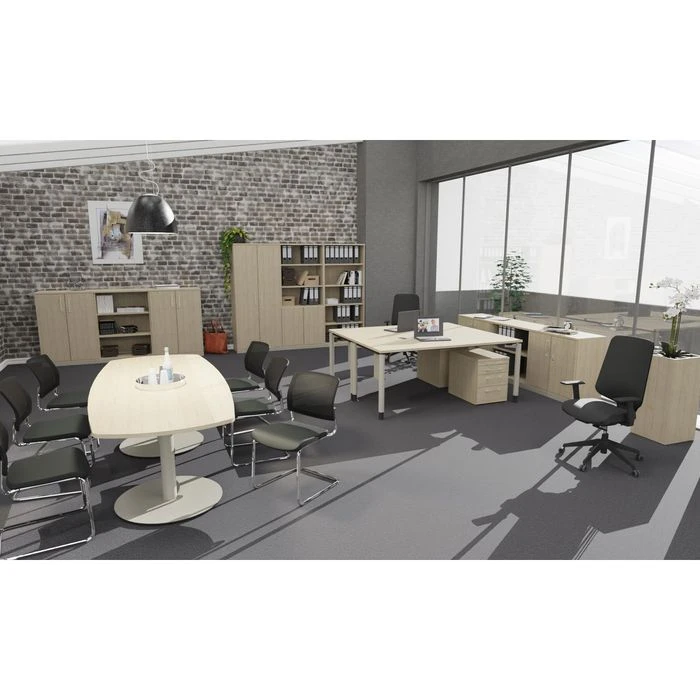 Fm-Büromöbel Schreibtisch Fm69, Königsahorn, Höhenverstellbar, 200 X 65-85 X 80cm 2 Fm-Büromöbel Schreibtisch Fm69, Königsahorn, Höhenverstellbar, 200 X 65-85 X 80cm – Bild 2