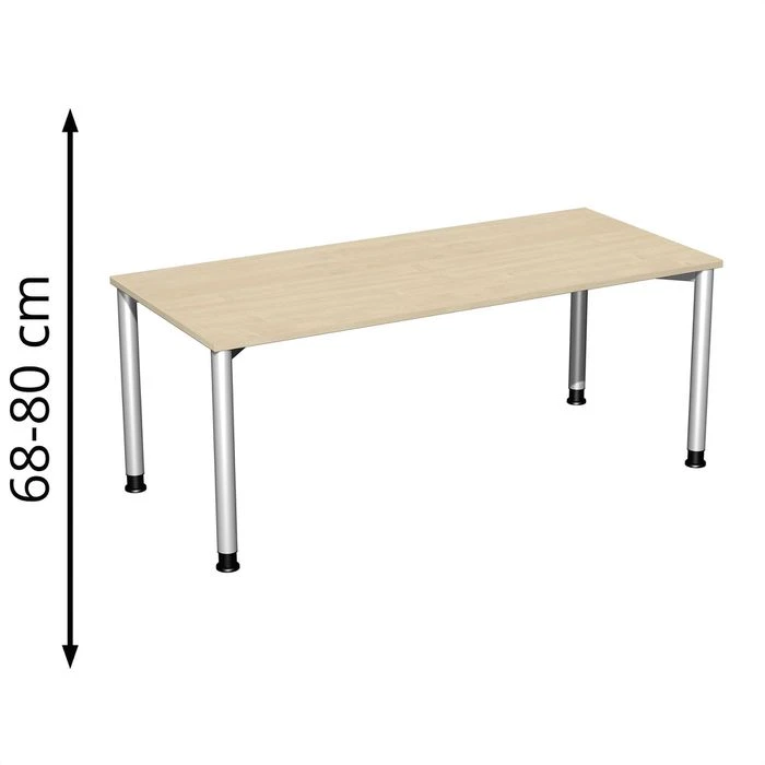 Geramöbel Schreibtisch Flex S-555146-AS, Ahorn, Höhenverstellbar, 180 X 68-80 X 80cm 1 Geramöbel Schreibtisch Flex S-555146-AS, Ahorn, Höhenverstellbar, 180 X 68-80 X 80cm