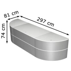 Kerkmann Empfangstheke Padua 1, 3538, Silber / Weiß, 297 X 74 X 81cm, Rezeption -Leitz || Novus || Herlitz Shop e32de3996abc4efdacf305d6e3c793e719dcedee empfangstheke kerkmann padua 1 3538