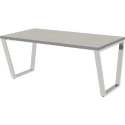 Röhr Schreibtisch Quantum, Riptype Grau, Maße: 180 X 80cm