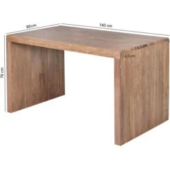 Wohnling Schreibtisch Boha WL1.468, Akazie, Maße: 140 X 80cm, Aus Massivholz -Leitz || Novus || Herlitz Shop e62b0dfc862716907723a6e374b90ebead4aebc0 schreibtisch wohnling boha wl1.468 akazie