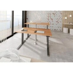 Hammerbacher Schreibtisch XDKB 19, Nussbaum, Elektrisch Höhenverstellbar, 180 X 64-129 X 80cm -Leitz || Novus || Herlitz Shop e6656ce80967871183053f7ed25794cdc92c12e1 schreibtisch hammerbacher xdkb 19 nussbaum