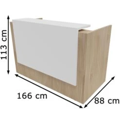 Quadrifoglio Empfangstheke Z2C73, Weiß / Ulme, 166 X 113 X 88cm, Rezeption -Leitz || Novus || Herlitz Shop ec3d1a8a919e2953c9152b879d91a98a1627da2b empfangstheke quadrifoglio z2c73