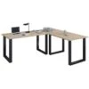 VCM Schreibtisch Lona, 916416, Sonoma Eiche, Maße: 190 X 190cm, L-Form