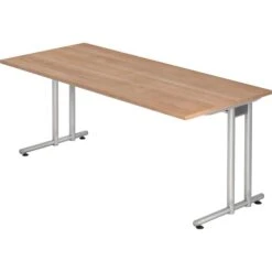 Hammerbacher Schreibtisch N-Serie, Nussbaum, Maße: 180 X 80cm