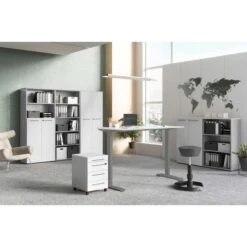 Germania Schreibtisch Agenda, 4240-583, Höhenverstellbar, 160 X 68-88 X 80 Cm, Lichtgrau -Leitz || Novus || Herlitz Shop fbbb78620076c12da7260cc370797f764dfdb2c6 schreibtisch germania agenda 4240 583