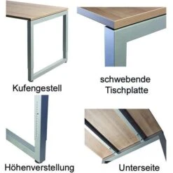 Hammerbacher Schreibtisch R-Serie, Ahorn / Graphit, Höhenverstellbar, 180 X 65-85 X 80cm 8 Hammerbacher Schreibtisch R-Serie, Ahorn / Graphit, Höhenverstellbar, 180 X 65-85 X 80cm -Leitz || Novus || Herlitz Shop fde025c5b6493d9f0b6d38c789b843e21d5b1433 schreibtisch hammerbacher r serie ahorn graphit