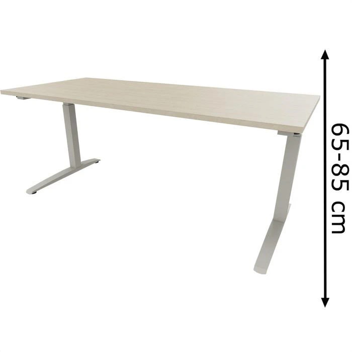 Fm-Büromöbel Schreibtisch Fm69, Königsahorn, Höhenverstellbar, 200 X 65-85 X 80cm 1 Fm-Büromöbel Schreibtisch Fm69, Königsahorn, Höhenverstellbar, 200 X 65-85 X 80cm