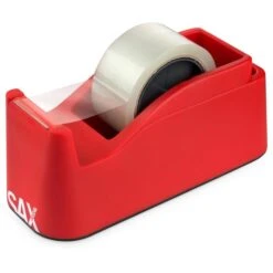 Sax Klebefilmabroller Tape It Easy 0-729-01, Rot, Tischabroller Für Kleberollen 50mm X 66m